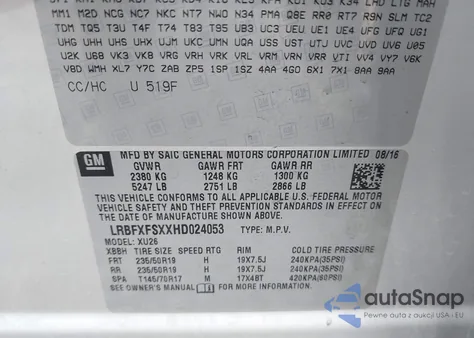 2017 Buick Envision Premium Ii z USA, uszkodzony, nr VIN LRBFXFSXXHD024053